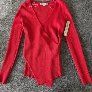 Absolutely Famous Red V-Neck Sweater